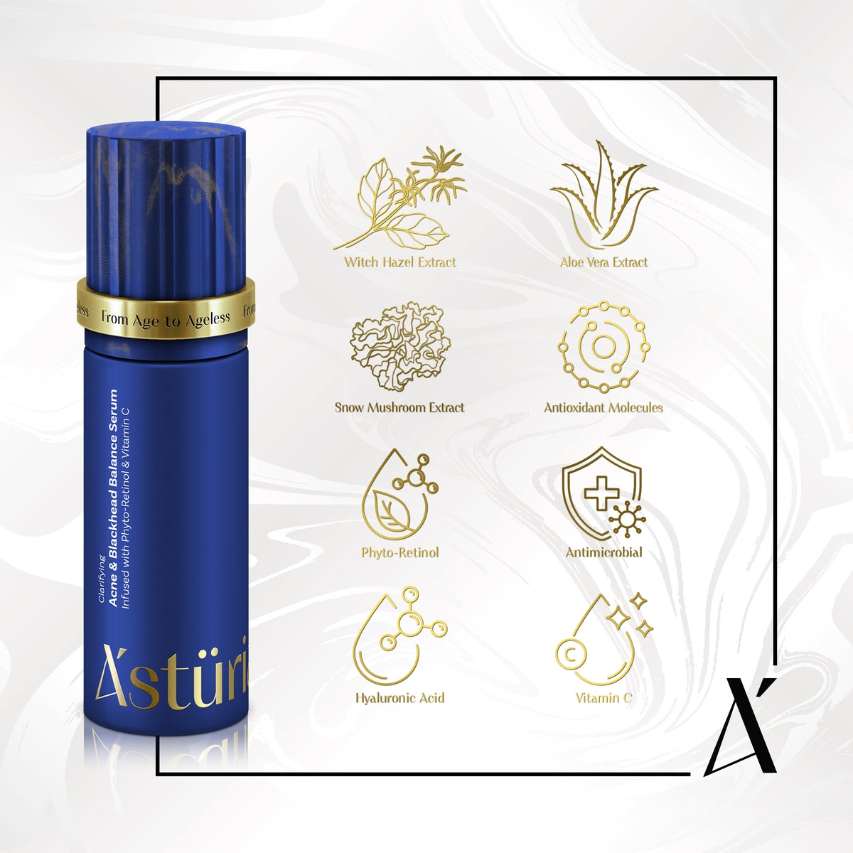 Clarifying Acne & Blackhead Balance Serum Infused with Phyto-Retinol & Vitamin C