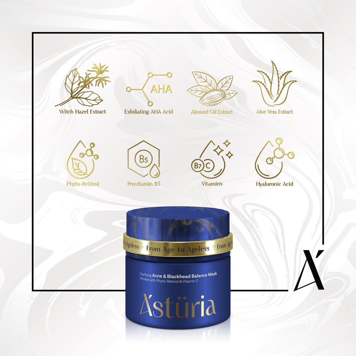 Clarifying Acne & Blackhead Balance Mask Infused with Phyto-Retinol & Vitamin C