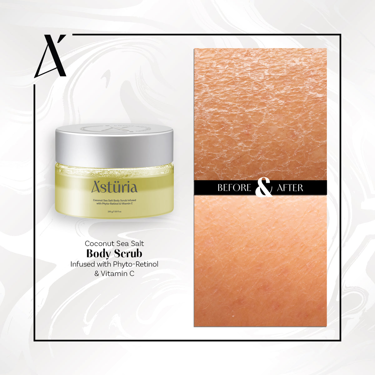Coconut Sea Salt Body Scrub Infused with Phyto-Retinol & Vitamin C