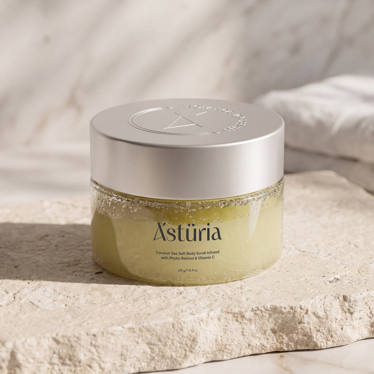 Coconut Sea Salt Body Scrub Infused with Phyto-Retinol & Vitamin C