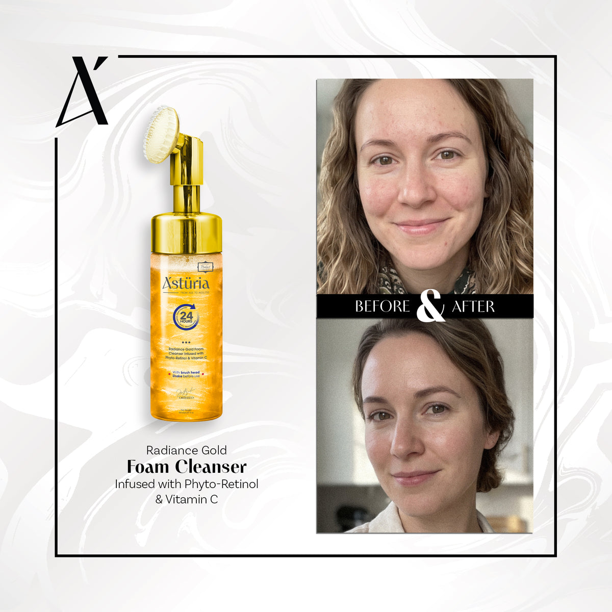 Radiance Gold Foam Cleanser Infused with Phyto-Retinol & Vitamin C