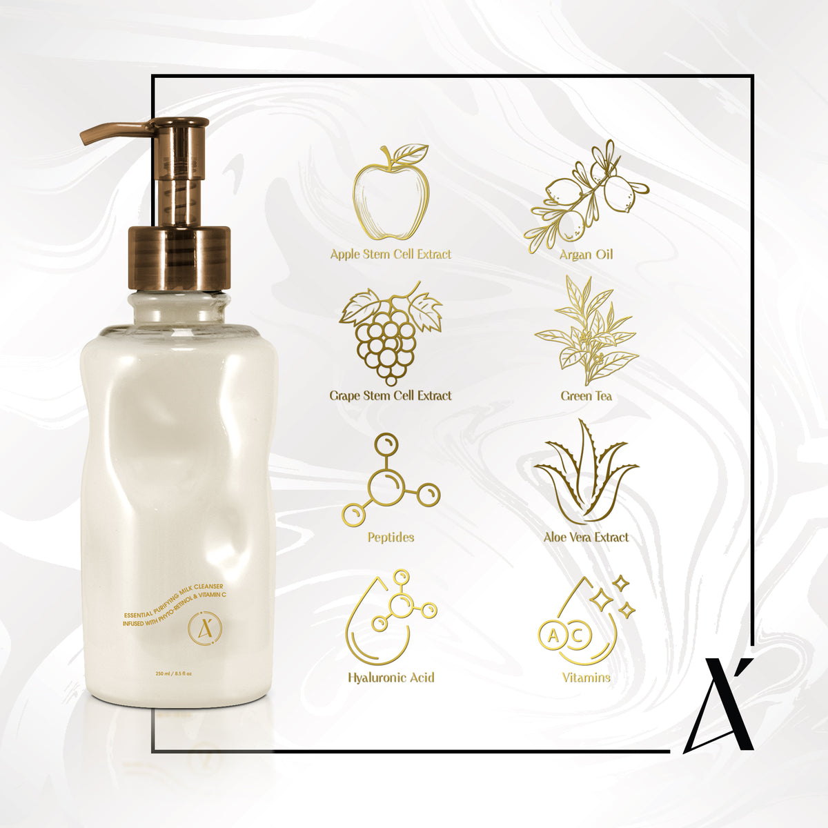 Essential Purifying Milk Cleanser Infused with Phyto-Retinol & Vitamin C