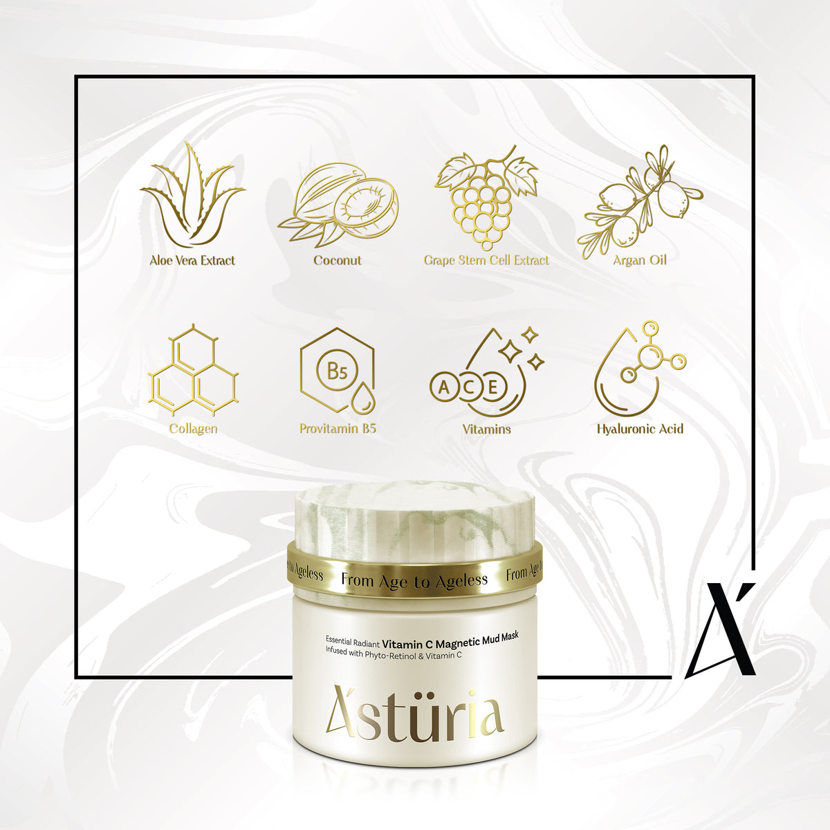 Essential Radiant Vitamin C Magnetic Mud Mask Infused with Phyto-Retinol & Vitamin C